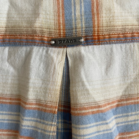 Prana Alfie Flannel Roll Tab Sleeve Cream Women’s Small Soft Roll Tab - Picture 8 of 10